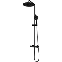 Brauer Black Carving opbouw regendouche met 30cm douchekop en 3 standen handdouche mat zwart