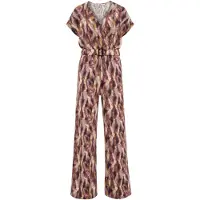 We fashion Jumpsuit lichtbeige / kastanjebruin / pueblo / brokaat