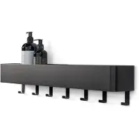 Spinder Design Multi 7 Wandkapstok H 13 cm - Zwart