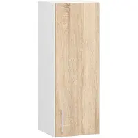 NORE Keukenkast modulaire LIMA W30 met 1 Deur / Hangkast / Bovenkast / Furniture Factory / Wit - Sonoma Eik / 30 x 72 x 30,5 cm
