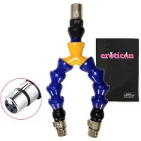 Eroticon Verlengsnoer voor seksspeeltje - - 52 cm - Dubbele verstelbare poort - 3XLR connector - Dubbele penetratie