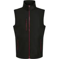 Regatta Heren Navigate Softshell 2-laags bodywarmer (Zwart/Klassiek Rood)