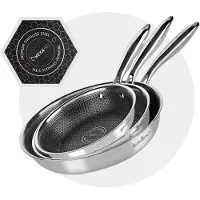 Rosmarino HexaPRO Pannenset 3delig - Koekenpannen - Pannen - 20/24/28 cm - RVS - Geschikt voor alle warmtebronnen