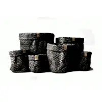 Sizo Knitted Paper Bag zwart Ø 30 cm