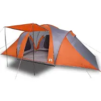 vidaXL Koepeltent 6-persoons waterdicht grijs en oranje