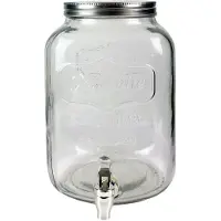 Home Deco Factory Drankdispenser met kraantje - 8.0 liter - glas - limonadetap - waterdispenser - 20 x 32 cm - Cocktail Lounge serie