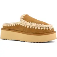 Mou Dames Klomp Eskimo leren klompen bruin (41), Leer, meer dan 10 cm, Geen, Casual MU.FW681004A