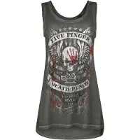 Five Finger Death Punch Top - No Regrets - S tot M - voor Vrouwen - grijs - Maat M