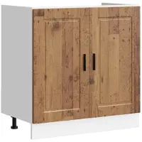 vidaXL Spoelbakonderkast Porto 80x46x81,5 cm bewerkt hout oud hout