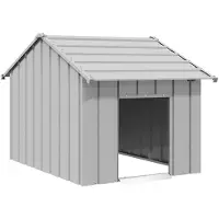 vidaXL Hondenhok met dak 83x130x85 cm gegalvaniseerd staal
