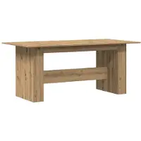 vidaXL Eettafel 180x90x76 cm bewerkt hout artisanaal eikenkleur
