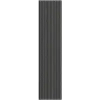 vidaXL Deurmat 115x500 cm streep zwart en grijs