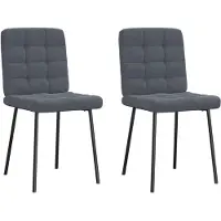 vidaXL Eetkamerstoelen 2 st fluweel donkergrijs