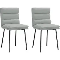 vidaXL Eetkamerstoelen 2 st fluweel lichtgrijs