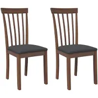 vidaXL Eetkamerstoelen met kussens 2 st massief hout rubber bruin