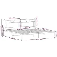 vidaXL Bedframe zonder matras, bruin, eikenlook, 200x200 cm