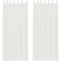 vidaXL Gordijnen met lussen 2 st 140x260 cm wit