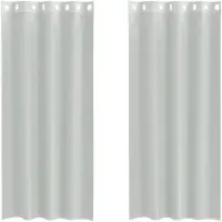 vidaXL Gordijnen voile met doorvoertules 2 st 140x245 cm lichtgrijs