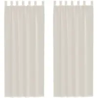 vidaXL Gordijnen voile met Tab Top 2 st crèmekleurig