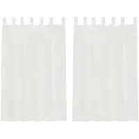 vidaXL Gordijnen voile met lussen 2 st 140x175 cm wit