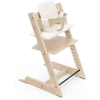 Stokke Tripp Trapp-kinderstoel (Natural) met kussen OCS (Wheat Cream) - Inclusief Tripp Trapp-stoel, babyset 2 voor kinderen van 6-36 maanden