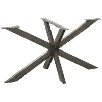 vidaXL Eettafelpoot spider vorm 150x78x(72-73) cm staal naturel
