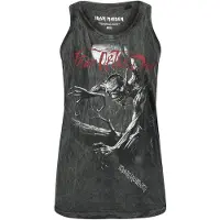 Iron Maiden Top - Fear Of The Dark - S tot 4XL - voor Vrouwen - antraciet - Maat L