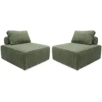 Sweeek Fauteuils corduroy 1 zitplaats (set van 2) Groen