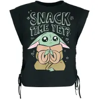 Star Wars - Disney Top - Grogu - Snack Time Yet? - M tot XXL - voor Vrouwen - zwart | Maat M