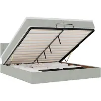 vidaXL Ottoman bed met matras 200x200 cm fluweel lichtgrijs