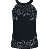 Black premium by emp Halternecks - Top met noordse ornamenten - S tot XL - voor Vrouwen - zwart - Maat M