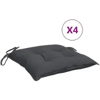 vidaXL Stoelkussens 4 st 40x40x7 cm oxford stof antracietkleurig