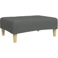 vidaXL Voetenbank 77x55x31 cm stof donkergrijs