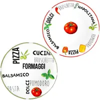 MamboCat Set van 2 pizzaborden tomaat Ø 31cm - 1x groen & 1x rood