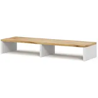 Vicco Tomy monitorstandaard – 80 x 12 cm Eik wit/goud