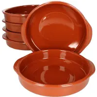 MamboCat Set van 6 Cazuela kleikommen Bernd met handgrepen 25,5cm XXL - 99503