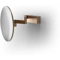 DECOR WALTHER Make-up Spiegel VISION R Unlit 5X Wandmodel Mat Koper PVD (5x magnification)