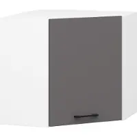 Hobby Hall Hoek Keukenkast modulaire OLIWIA W60/60 / Hangkast / Bovenkast / Furniture Factory / Wit - Grafietgrijs / 60 x 58 x 30 cm