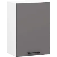 Hobby Hall Keukenkast modulaire OLIWIA W40 met 1 Deur / Hangkast / Bovenkast / Furniture Factory / Wit - Grafietgrijs / 40 x 58 x 30 cm