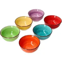 MamboCat Set van 6 UNI Bunt snack/dipschaaltjes 12cm