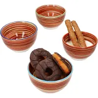 MamboCat Set van 4 LINEA steengoed graankommen voor 4 personen - 24325713