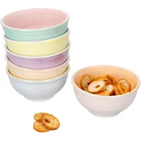 MamboCat Set van 6 PASTELLO aardewerk hapjes- en dipkommen voor 6 personen - 24326217