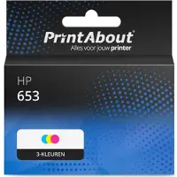 PrintAbout Inktcartridge 653 (3YM74AE) 3-kleuren geschikt voor HP