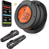MostEssential AT-02 Vleesthermometer - Slimme BBQ Thermometer - Oventhermometer - Inclusief Bluetooth, App & 2 Meetsondes