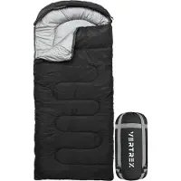 VERTREX Peak Comfort Mummy Slaapzak Extra Warm - Slaapzakken Volwassenen - Kamperen - Zwart