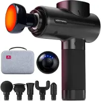 Northwall Massagepistool Professioneel PRO - Massage Gun Inclusief Koffer en 6 Opzetstukken incl. Warmte Massagekop - Krachtig en Draadloos Sport en Relax Massageapparaat