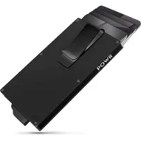 POWR RFID Portemonnee - Slimme Portemonnee - Dunne Portemonnee - Kaarthouder Pasjes - Pasjeshouder met geldclip - Anti-diefstal - Titanium - NFC Blocker