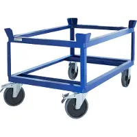 ROLLCART Palletonderstel, met gelast verhoogd laadvlak, polyamide banden, 1230 x 830 mm