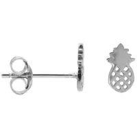 Karma Symbols oorbel M1715 Pineapple Zilver
