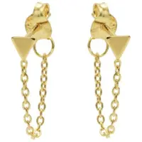 Karma oorbel Chain Triangle goud M1415